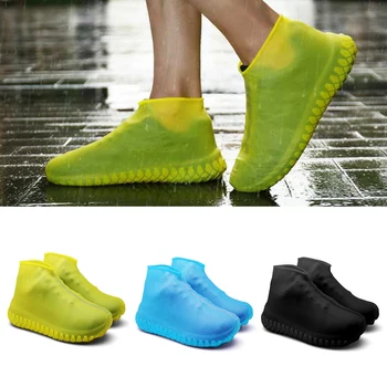 Cizme Impermeabile Pantof Acoperi Material Silicon Unisex Pantofi de Protecție Cizme de Ploaie pentru Interior în aer liber Zile Ploioase Reutilizabile