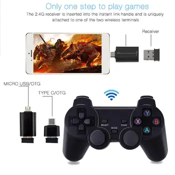 Controler Wireless Bluetooth Gamepad 2.4 G Receptor Wireless Joystick Pentru PC, Laptop, PS3, PS4, Consola de jocuri
