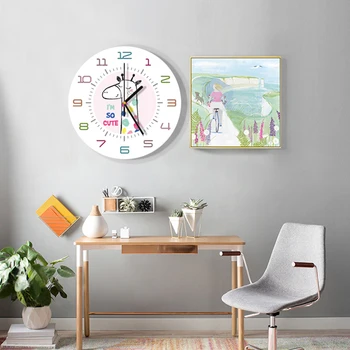 Copii Ceas de Perete cu Design Modern pentru Copii 3D Digital de Perete Ceasuri Home Decor din Lemn Ceas de Bucătărie Skylanders Kamasutra Antik 40B079
