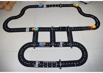 Copiii de constructii rutiere de pe autostrada masina de jucarie trafic carosabil flexibil PVC Puzzle-uri Track Play Set DIY accesorii universale scena joc