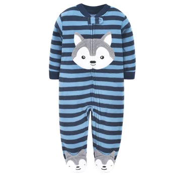 Copil copil romper 2020 Toamna Iarna cu gluga cald polar fleece cu picioare de copil nou-născut băiat fată de îmbrăcăminte salopeta sleepwear 0-24Months
