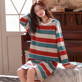 Cămăși de noapte pentru Femei Respirabil Gât Rotund Simplu Drăguț Sleepshirt pentru Fete Homewear Moda Moale Moda coreeană Stil Harajuku Chic
