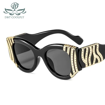 D&T 2021 Noua Moda Ochi de Pisica ochelari de Soare Femei Bărbați de Lux de Aur eficientizarea Culoare Rama Lentile de Designer de Brand de Lux Ochelari de Soare