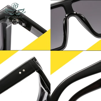 D&T Noua Moda Moderne Pătrat ochelari de Soare Trendy Cuplu Clasic transfrontaliere ochelari de Soare Conectarea ochelari de Soare Lentile PC UV400