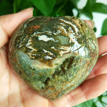 De mare naturale jasper piatra mare bijuterie inima piatra de cristal mineral specimen de cristal ston