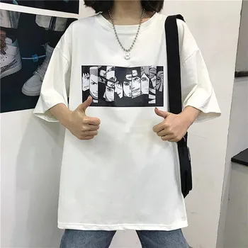 De Vânzare La Cald Harajuku Punk Gotice Tricou Casual, Haine Coreene Femeie Tricou Cuplu Maneci Scurte Anime Naruto Print Tee