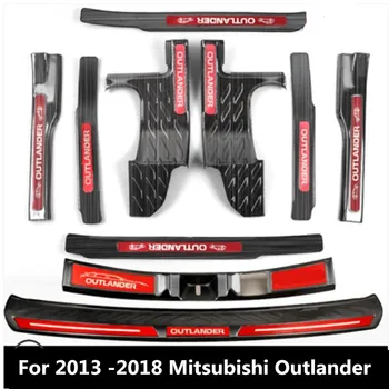 De înaltă calitate din oțel inoxidabil, Placă de Uzură/Pragului de Ușă și bara de protecție Spate Protector Pentru 2013 -2018 Mitsubishi Outlander 4-10buc