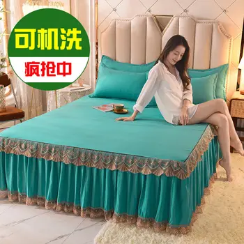 De Înaltă Calitate Pat Din Bumbac Fusta Dormitor Acasă Confortabil Material Poate Dormi Gol Cearsaf De Pat Cu Fata De Perna Lenjerie De Pat F0034