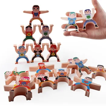 De învățământ Hercules Echilibru Blocuri DIY Stivuire Jad Jucării din Lemn Blocuri de Copiii Montessori Jucarii pentru Copii
