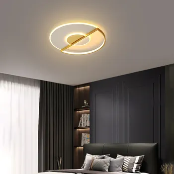 Decor Minimalist Modern, Lumini Plafon Pentru Dormitor Studiu Vestiar Bucatarie Nordic de Aur de Metal Rotund LED-uri Montate pe Plafon Lampă