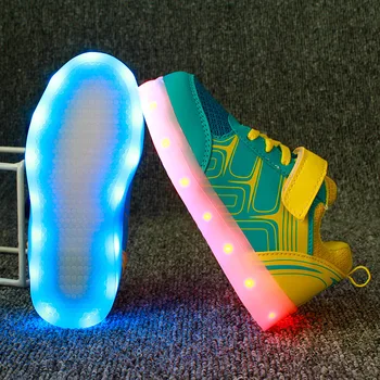 Dimensiunea 25-37 Copiii Led Lumina Pantofi anti-alunecare Pantofi cu Luminat Băieți Purta-resisant Adidasi Fete Stralucitoare Adidasi Casual