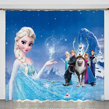 Disney cortina de desene animate Frozen Elsa Anna opace cortina personalizat fata cadou de ziua de nastere pentru copii dormitor fete camera cortina tapiserie