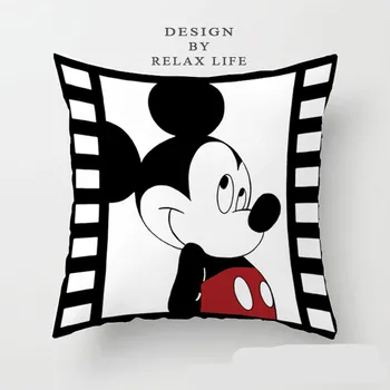 Disney Mickey Mouse Minnie moale Pernă Textile de Casa Albă Cuplu de Pernă Perne Decorative Caz Living cadou