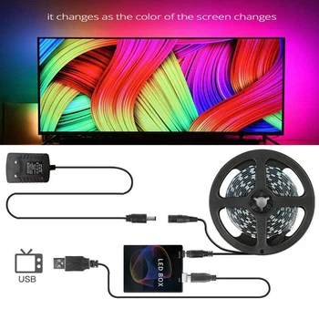 DIY Ambi Vis Lumina de Culoare Dackground Kit de Iluminat PC Vis Ecran USB Benzi cu LED-uri HD Monitor de PC cu Ecran de Fundal de Striptease