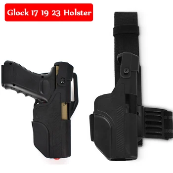 Echipament Tactic Glock Curea / Picior Toc Scădere Rapidă Mână Toc De Pistol Pentru Glock 17 19 22 23 31 32 Pistol Glock Accesorii Pistol Caz