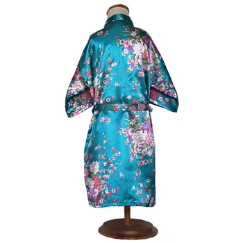 En-gros de Kimono Copii Satin de mătase Fete Haine Halat de baie Nunta Copil Haine pentru Fete de Flori Halat de Baie Haine Copii Pijamale