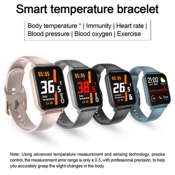 EOENKK Temperatura Corpului F25 Rata de Inima Smartwatch Femei Bărbați Somn Tracker Vreme Sport Ceas Inteligent 2020