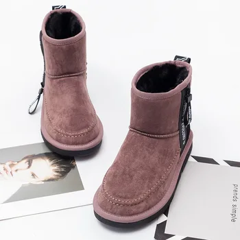 Femei Cizme De Zăpadă De Sex Feminin Cald Iarna Gros De Blană Scurte De Bumbac Casual Pantofi Slip Pe Platforma Apartamente Adidași Din Piele De Moda Noua 2020