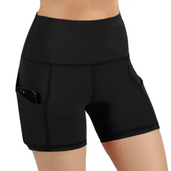 Femei Yoga pantaloni Scurți fără Sudură de Înaltă Talie din Poliester Sport Jambiere de Formare de Fitness Funcționare Haine Sport de Agrement, Sport Îmbrăcăminte 1buc