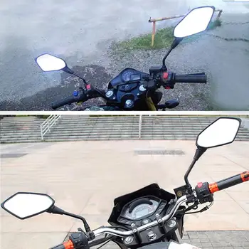 Fibra de carbon de culoare universal din Spate 10mm, 8mm ATV Off-road Dirt Pit Bike motocicleta oglinda moto retrovizoare motocicleta oglinzi
