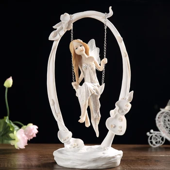 Flower Fairy Angel Frumusețea Ornament Rășină Cadou De Nunta Decor Acasă Accesorii Figurine Miniaturale De Gradina Zână Miniaturi