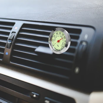 FORAUTO Car Styling Luminos Termometru Higrometru Auto Air Vent Clip Decor Masina Ornamente Interior Accesorii