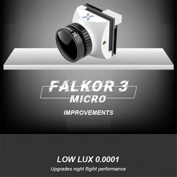 Foxeer Falkor 3 HD Camera Micro 1200TVL 1.7 mm Obiectiv 4:3/16:9 PAL/NTSC Comutare G-WDR DC5-40V FPV Foxeer Curse RC Drone