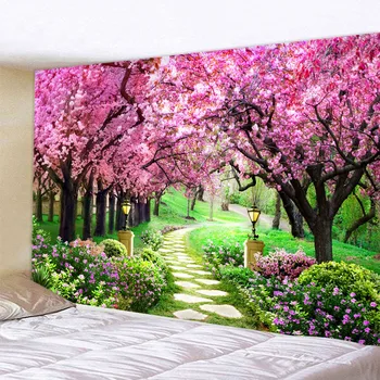 Frumoasa floare roz tapiserie de pe perete boho decor hippie agățat de perete tapiserie psihedelice tapiserie decor acasă
