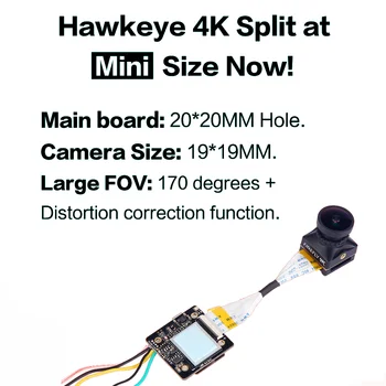 Hawkeye Firefly 4K Split Camera Mini WDR Senzor Cu Latență Scăzută Ieșire TV Pentru Înregistrare HD DVR RC Drone Camera FPV