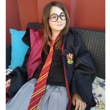 Hermione Potter Cosplay Haine Accesorii Potter Cosplay Costum Pulover Fusta Camasa Halat Mantie Cape Bagheta Esarfa Cadou De Halloween