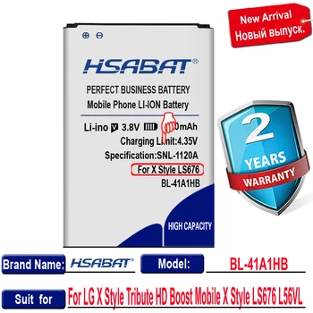 HSABAT 4000mAh BL-41A1HB BATERIE pentru LG X Style Tribut HD Boost Mobile X Style LS676 L56VL