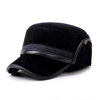 Iarna Ureche de protecție Capac de vânzător de ziare cârpă de lână Pălărie Bărbați Retro Femei capace Casual Clasic Gatsby Plat Pălării
