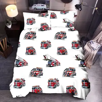 Imprimate 3D camion foc Carpetă Acopere Set Pentru Copii 2/3pcs Singur Regina King Lenjerie de pat Lenjerie de Pat Seturi de lenjerie de Pat Nu foaie SJ400