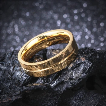 Iubitor de Culoare de Aur de Logodna Cuplu Ringa cu 9 CZ pentru Femei 6mm Simplu Set Inel de Nunta pentru bărbați Pret pentru Pereche