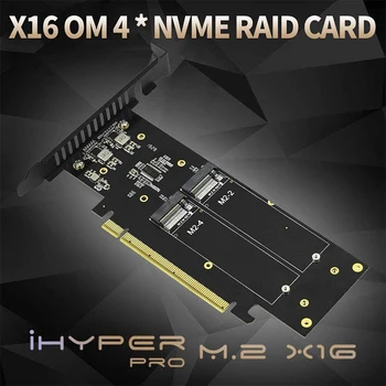 JEYI IHyper-Pro M. 2 X16 LA 4X NVME PCIE3.0 GEN3 X16 SĂ 4XNVME RAID CARD PCI-E VROC CARD RAID M. 2X16 M2X16 4XX4 NVMEx4 RAID