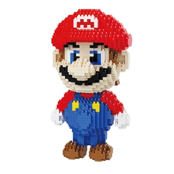 Joc Video Super Mario 3D Red Model 1350pcs DIY Diamond Mini Blocuri Mici Caramizi de constructie de Jucarie pentru Copii fără Cutie