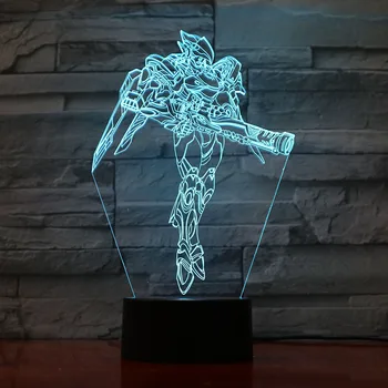 Jocul Overwatch Copii Lumina de Noapte LED Usb Colorat Pharah Figura Interior Decor Baterie Lampă Cadou OW Masă de Noapte, Lampă Fareeha Amari