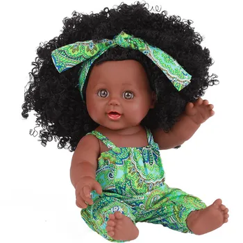 Jucarii copii-Negru Fata Păpuși Afro-American Juca Păpuși Realiste 12 inch Joacă pentru Copii Păpuși jucarii pentru copii, cadouri pentru copii 2020 nou