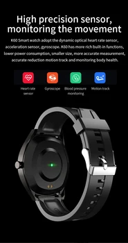 K60 Ceas Inteligent Bărbați Femei Apelare Bluetooth Smartwatch Heart Rate Monitor De Presiune Sanguina Fitness Tracker Moda Brățară Inteligent