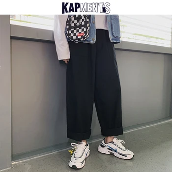 KAPMENTS Mens Japoneză Streetwear Negru Pantaloni de Marfă 2020 Joggeri Bărbați Harajuku Hip Hop pantaloni de Trening Barbati Moda coreeană Pantaloni Harem
