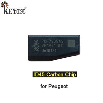 KEYECU Noi virgin ID45 Carbon Cip Transponder cheie de la Distanță Cip cheie Auto Cip Gol pentru Peugeot