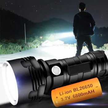 Lanterna Led-uri Ultra Bright lanterna Puternica Lanterna LED-uri XHP50 Lanterna USB Reîncărcabilă Lampă rezistent la apa Ultra Luminos p107