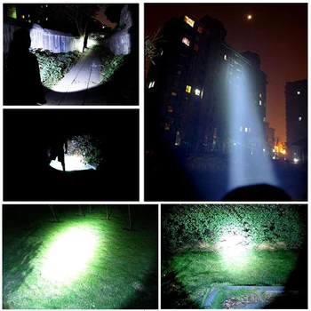 Lanternă Multifuncțională Puternic Reîncărcabilă Lanterna LED T6 de Șirag de mărgele Led Lampă Impermeabil Searchlight Felinar Camping USB 18650