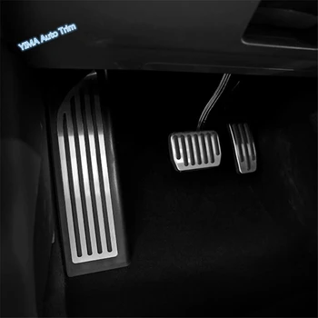 Lapetus Car Styling Partea Stângă A Pedalei De Picior Restul Suport Pentru Picioare Placă Protector Rama Capacului Ornamental Se Potrivesc Pentru Tesla Model 3 2018 2019 2020