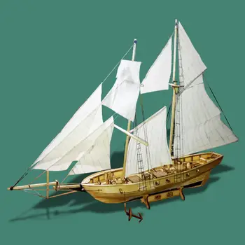 LeadingStar Asamblarea Clădire Kituri de Nave Model de Barcă cu pânze din Lemn Jucarii Harvey Navigatie Model Asamblat din Lemn Kit DIY