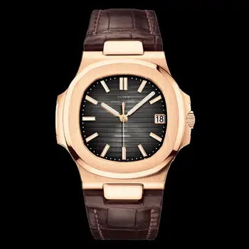 LGXIGE Nou Ceas Bărbați Impermeabil Mens Ceasuri Mecanice Ceasuri de Top de Brand de ceasuri de Lux Barbati Maro din Piele Ceas Automatic