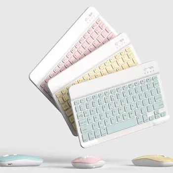 Lumina Mouse-Ul Tastatura Costum Portabil 7 Inch Tablet Pc Telefon Mobil Generale Tastatură Fără Fir Și Mouse-Ul