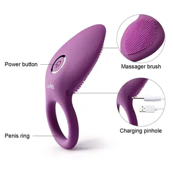 Luvkis Inel de Penis de sex Masculin Vibreze Penis CockRing Vibrator Stimula Clitorisul Intarziere Ejaculare Jucărie Sexuală pentru Cuplu Bărbați Adulți Produs