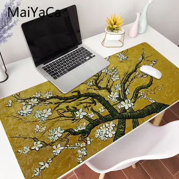MaiYaCa Van Gogh Ramuri De migdal În Floare Gamer Mouse pad-uri XXL Mause Pad Tastatura Laptop Birou Mat pentru pc gamer