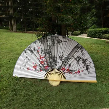 Manual de Agățat fan decorative fan stil Chinezesc ambarcațiunile de pânză de mătase fan mare fan pliere viață pene ventilator de mână mare